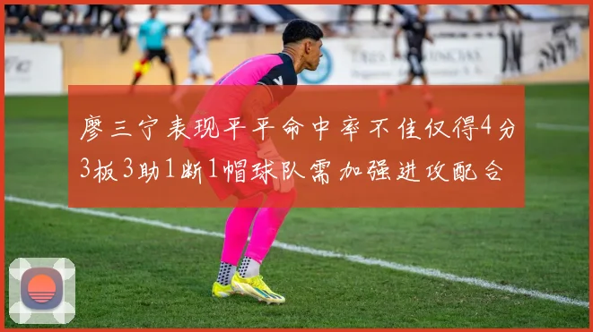 廖三宁表现平平命中率不佳仅得4分3板3助1断1帽球队需加强进攻配合